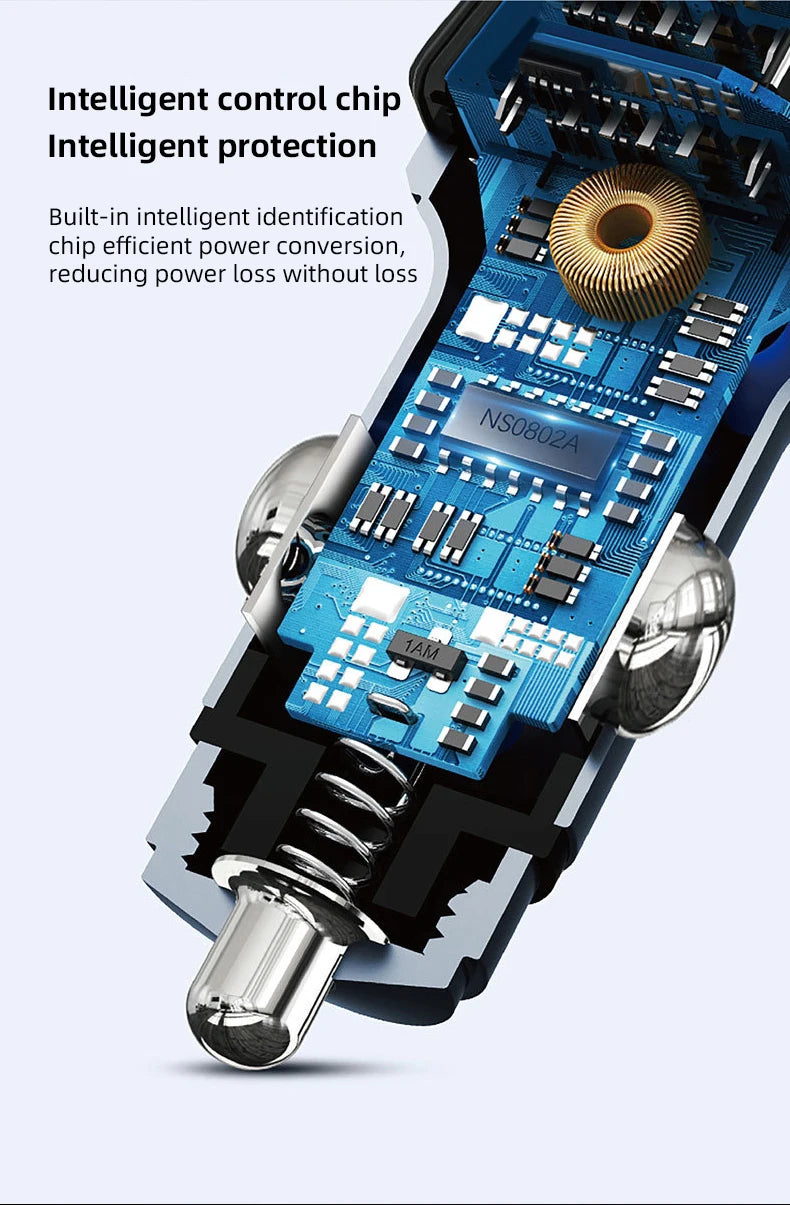 Car Bluetooth 5.3 M Transmitter - Wireless MP3 Player with Type - C Quick Charge Adapter