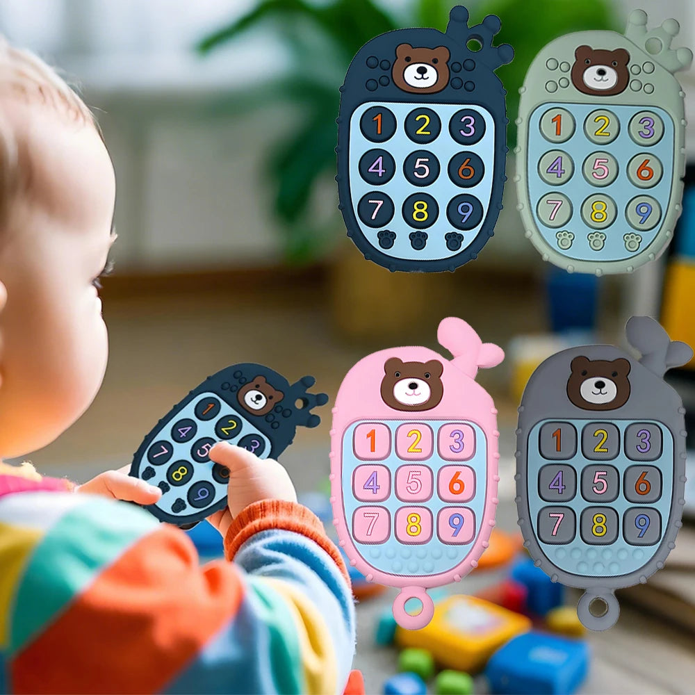 Montessori Baby Silicone Teether Toy for Toddlers