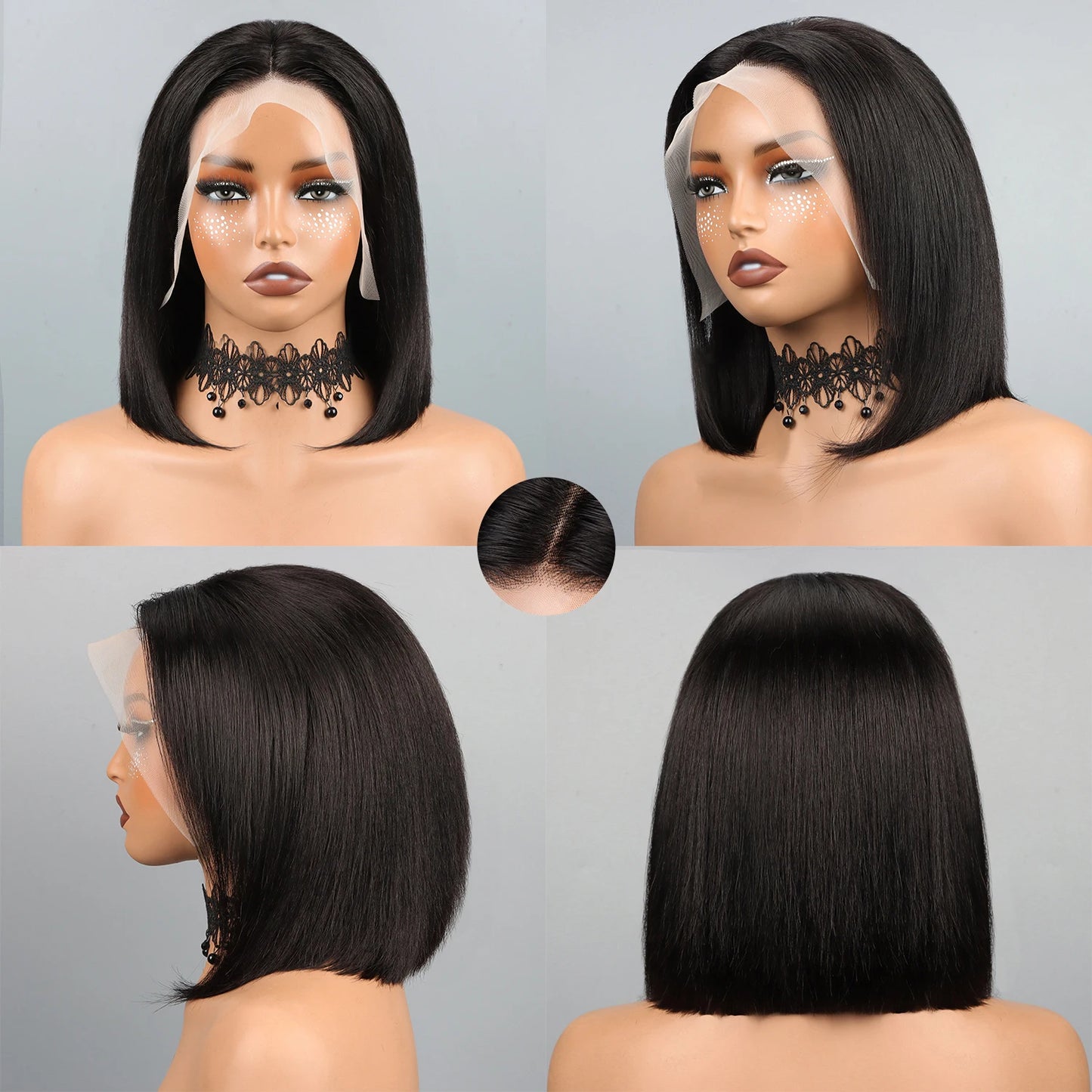 Premium HD Lace Front Bob Wig - Glueless Human Hair