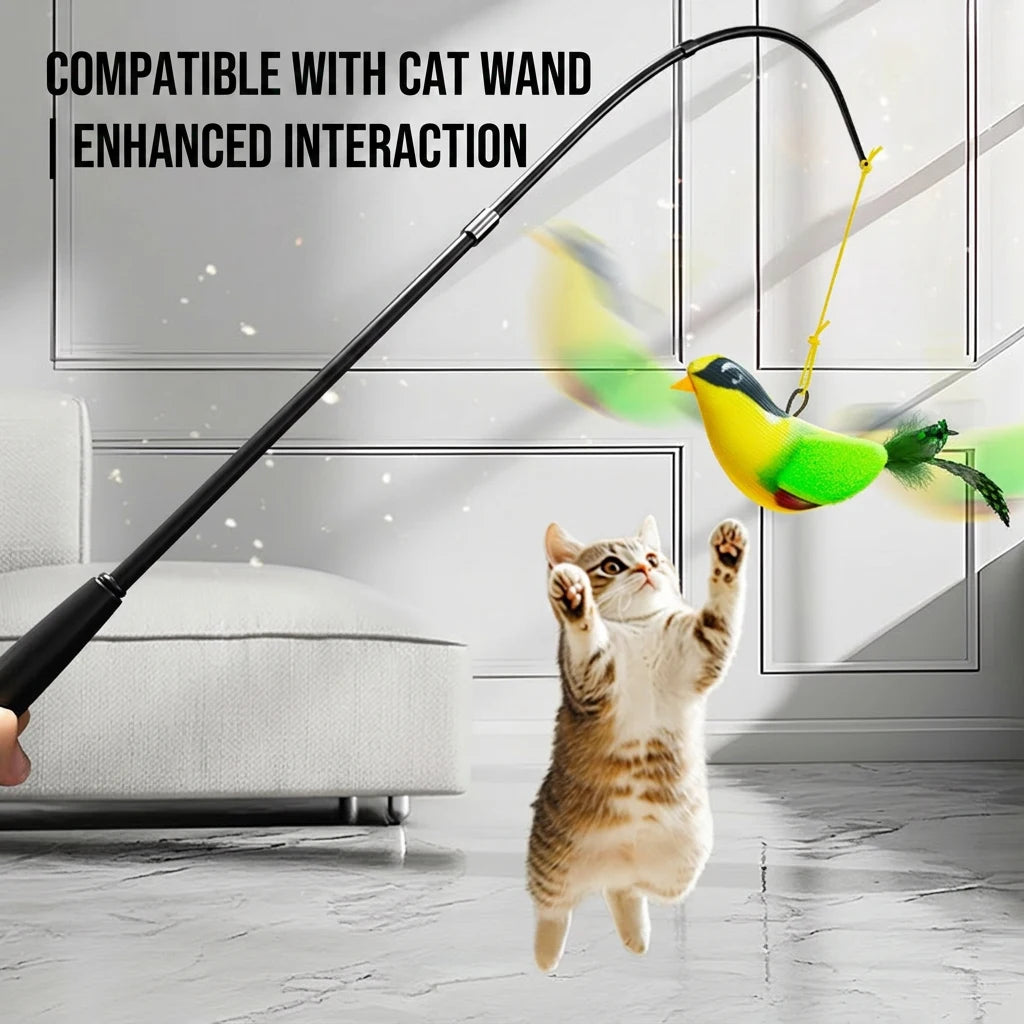 Indoor Iterative Bird Toy for cats & Dogs Self -Play Wall Hanging Catnip Teaser Toy