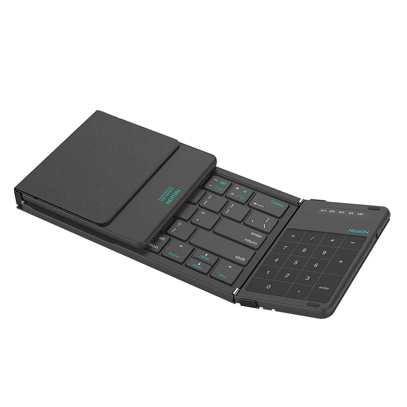 NILLKIN Foldable Bluetooth Keyboard with Touchpad - Rechargeable Wireless for iOS Android Windows