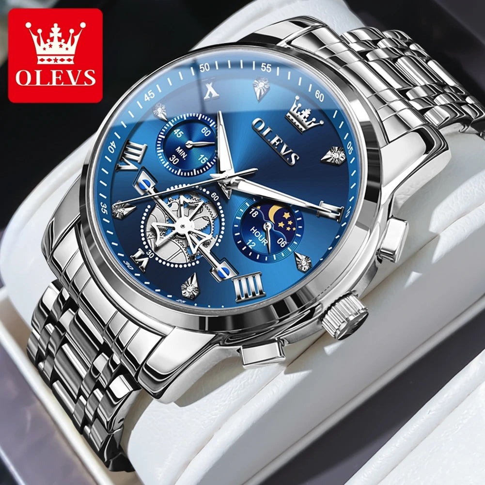OLEVS Men's Classic Multifunctional Flywheel Automatic Watch -elegant & Precise