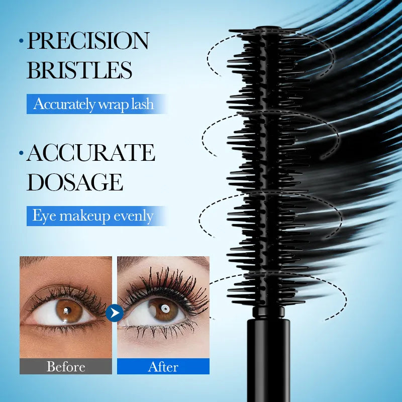 Waterproof Lengthening Mascara - Silk Fiber Formula for Volume & Length