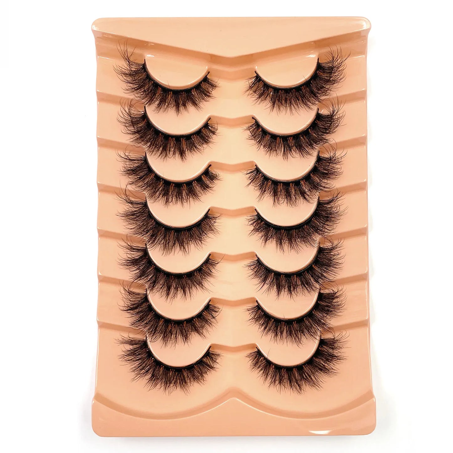 7 Pairs 3D Mink Full False Eyelashes Thick Dramatic Faux Lashes Wholesale Full Set