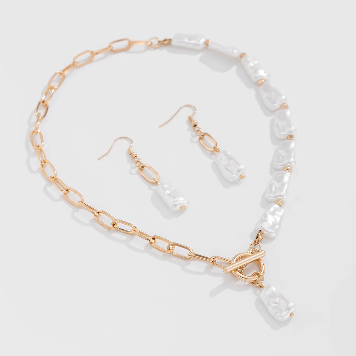 Boho Pearl Pendant Necklace Earring & Bracelet for Women