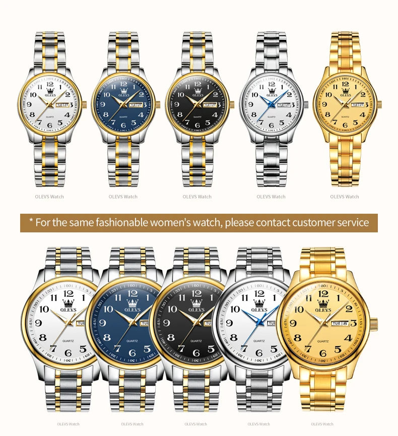 OLEVS Women's Luxury Watch- Elegant Stainless-Steel Timepieces