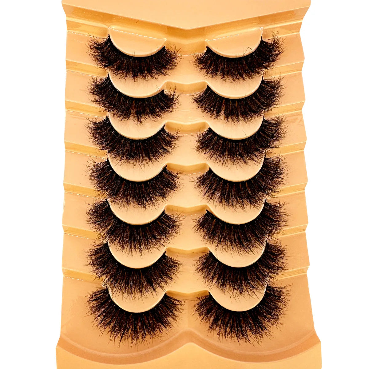 7 Pairs 3D Mink Full False Eyelashes Thick Dramatic Faux Lashes Wholesale Full Set