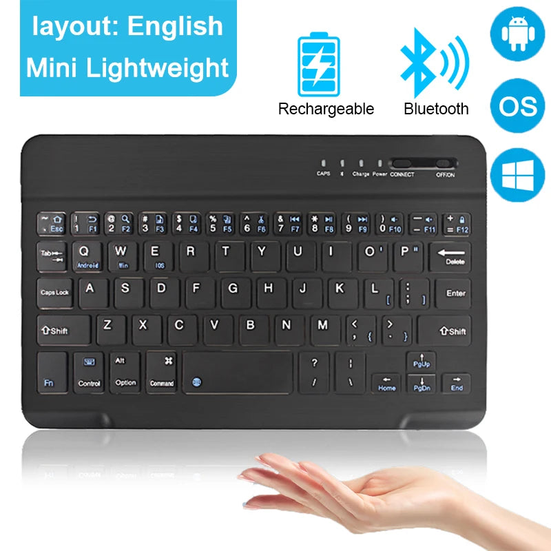 Wireless Bluetooth Keyboard & Mouse Combo- Rechargeable Set for MacBook, iPad, PC & Tablet