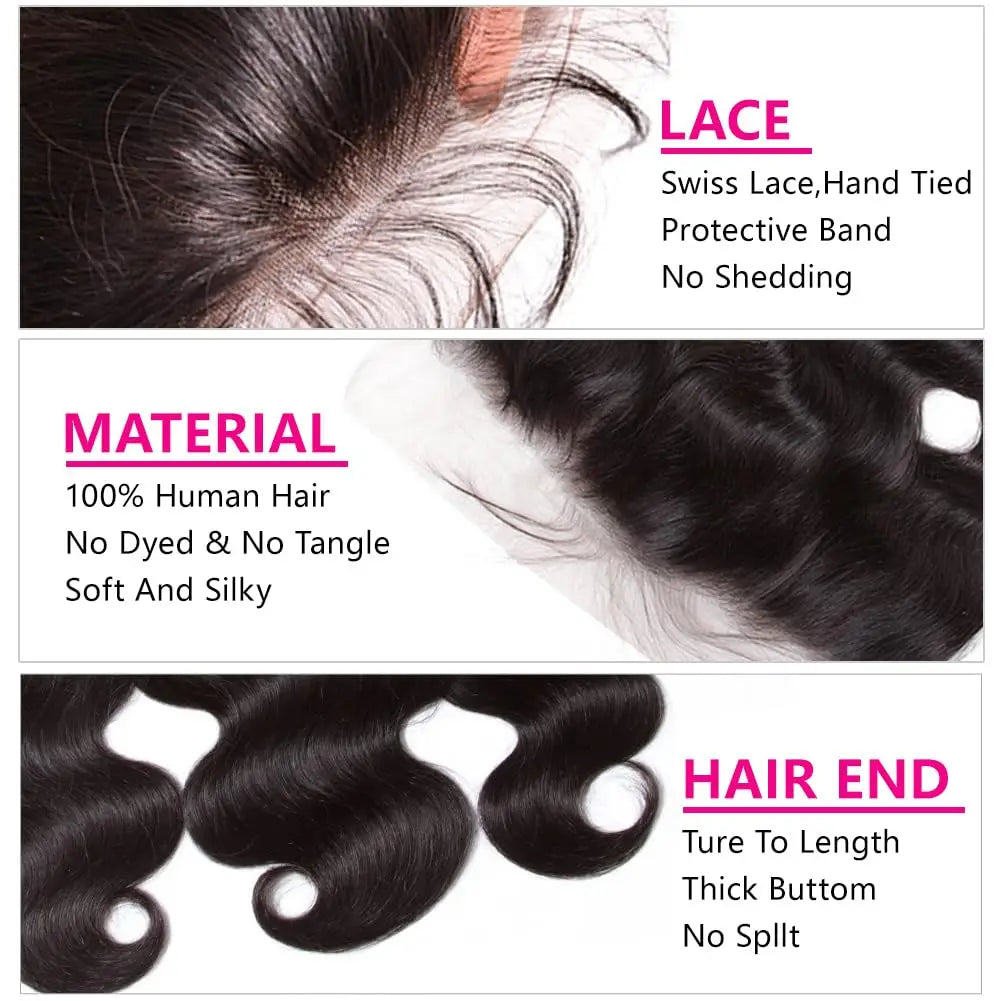 4x4 & 13x4 Transparent Lace Front Wig 100% Remy Human Hair Straight Body Wave Deep Wave Water Wave Kinky Curly