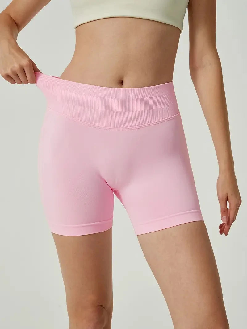 Women's High Waisted Seamless Fitness Shorts