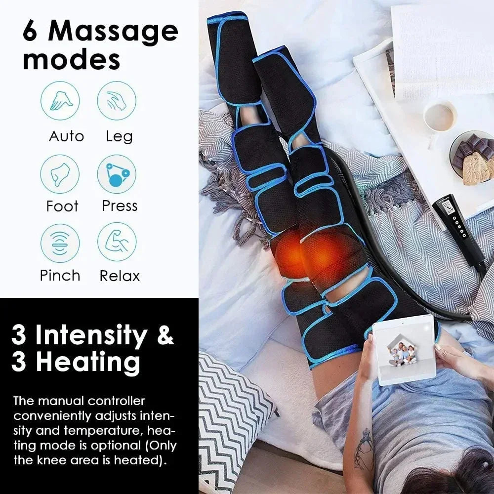 Foot air pressure leg massager 6 modes promotes blood circulation body massager