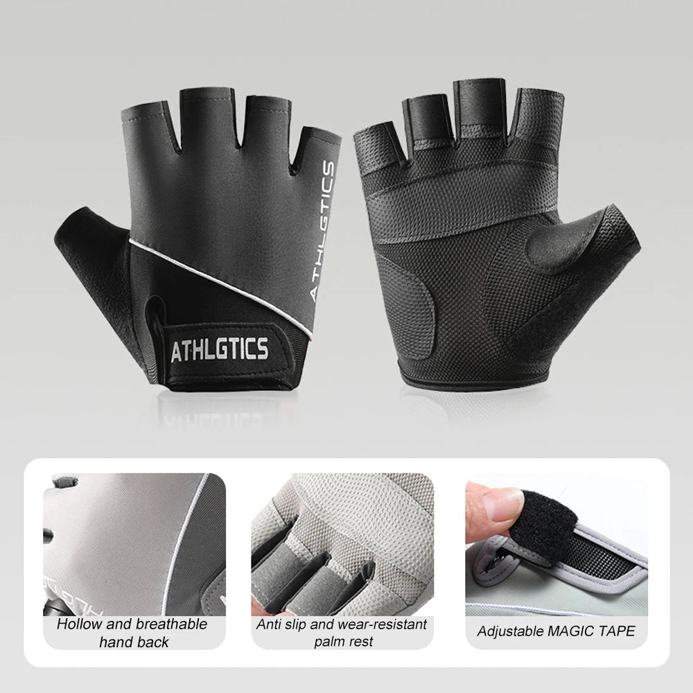 Breathable Cycling & Gym Gloves Fingerless Workout Gloves for Men & Women