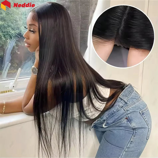 Premium Bone Straight Human Hair Wig - Glueless Lace Closure