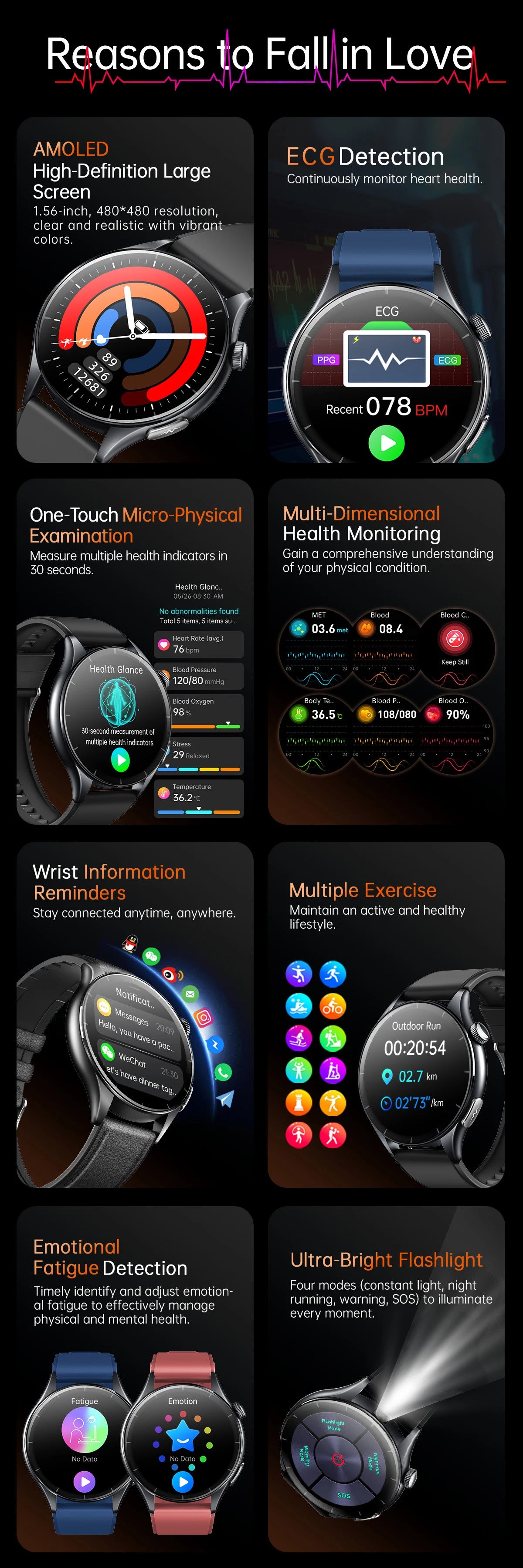2025 Clinical Grade Laser Therapy Smartwatch - Blood Pressure Heart Rate Monitor