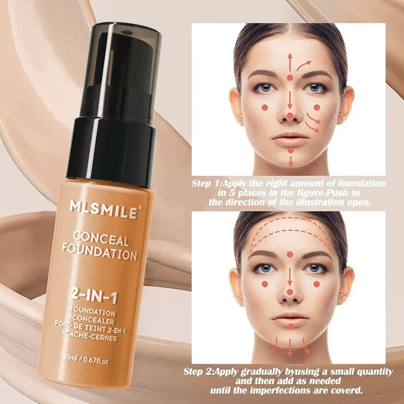 Face Foundation Cream Oil-Control Matte BBCream Waterproof Lasting Concealer