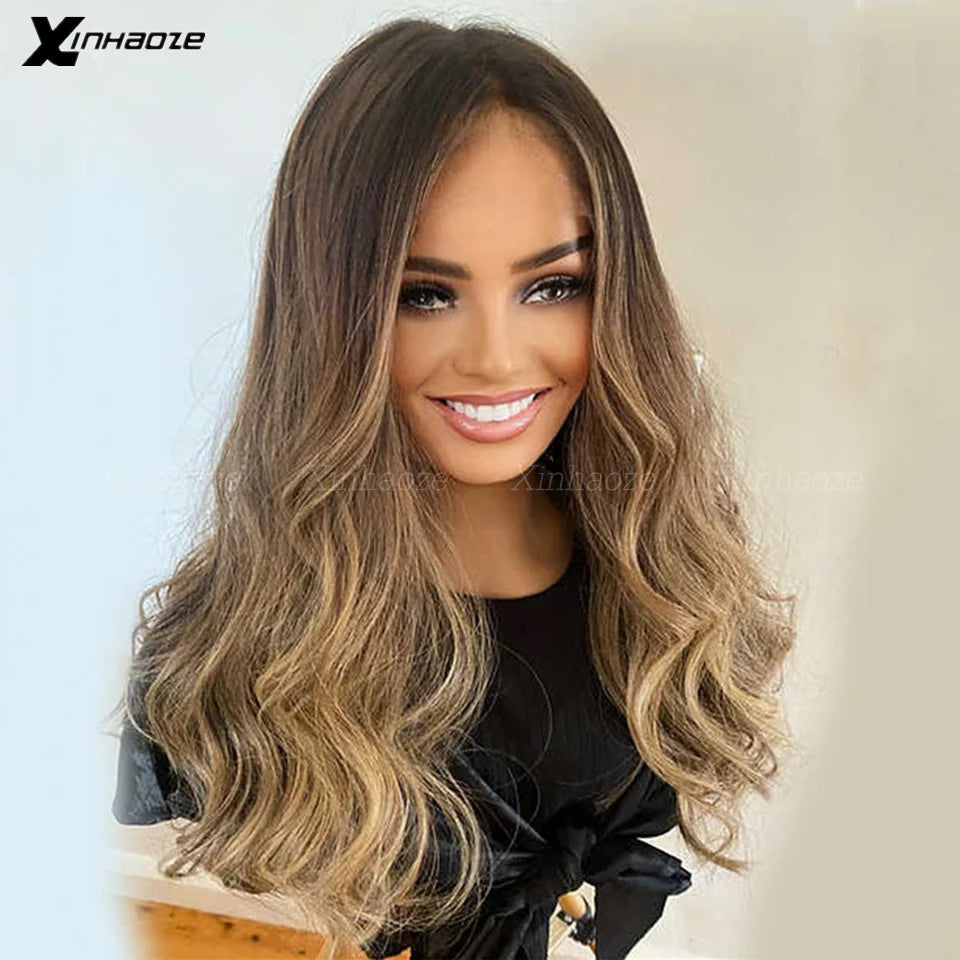 Body Wave Ombre Blond Wig 13x4 / 13x6 Lace Front Human Hair Wig