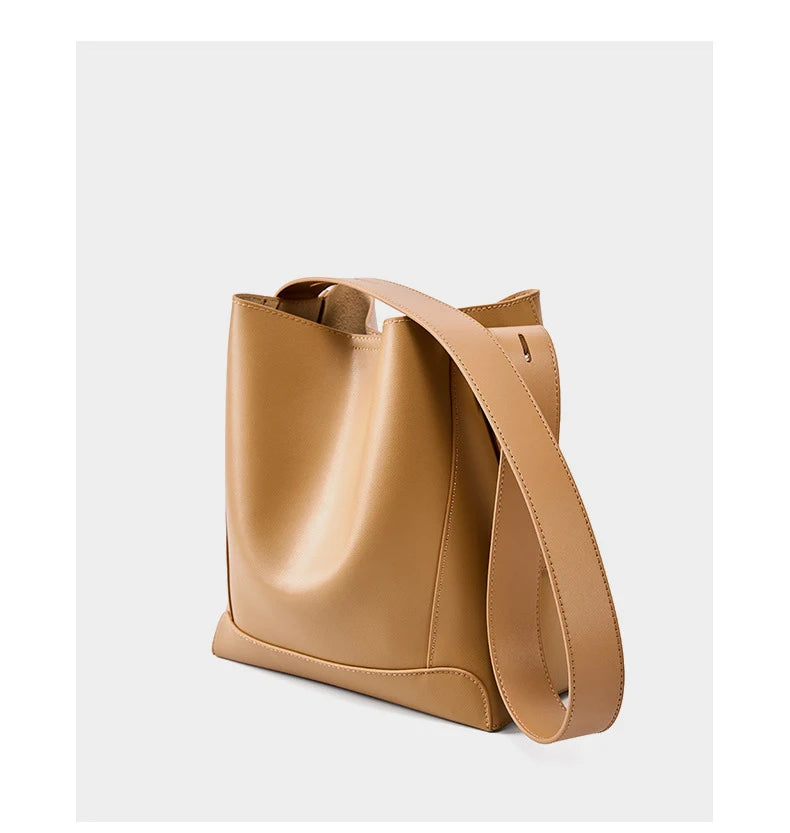 2025 Genuine Leather Buket Bag - Designer Crossbody Shoulder Bag for Women