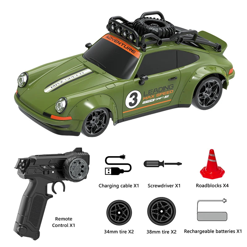 2026 RC Car 1/18 Scale Retro Remote Control Car with Light