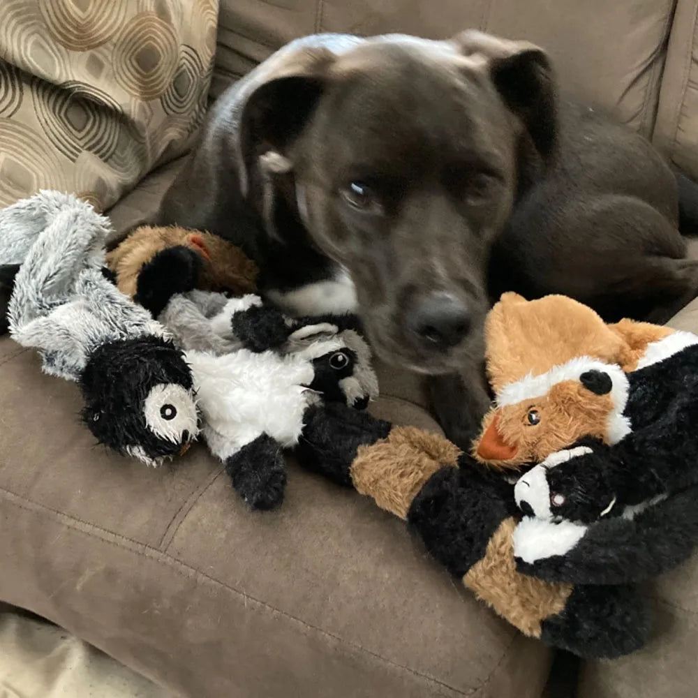 Funny Simulated Animal Plush Squeaky Dog Toy – Stuffingless Chew Toy for Dogs