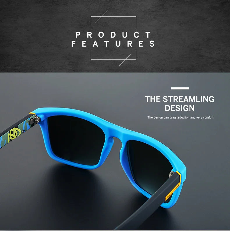 Fashion Square Polarized Sunglasses for Men- Vintage Designer UV400 Shades