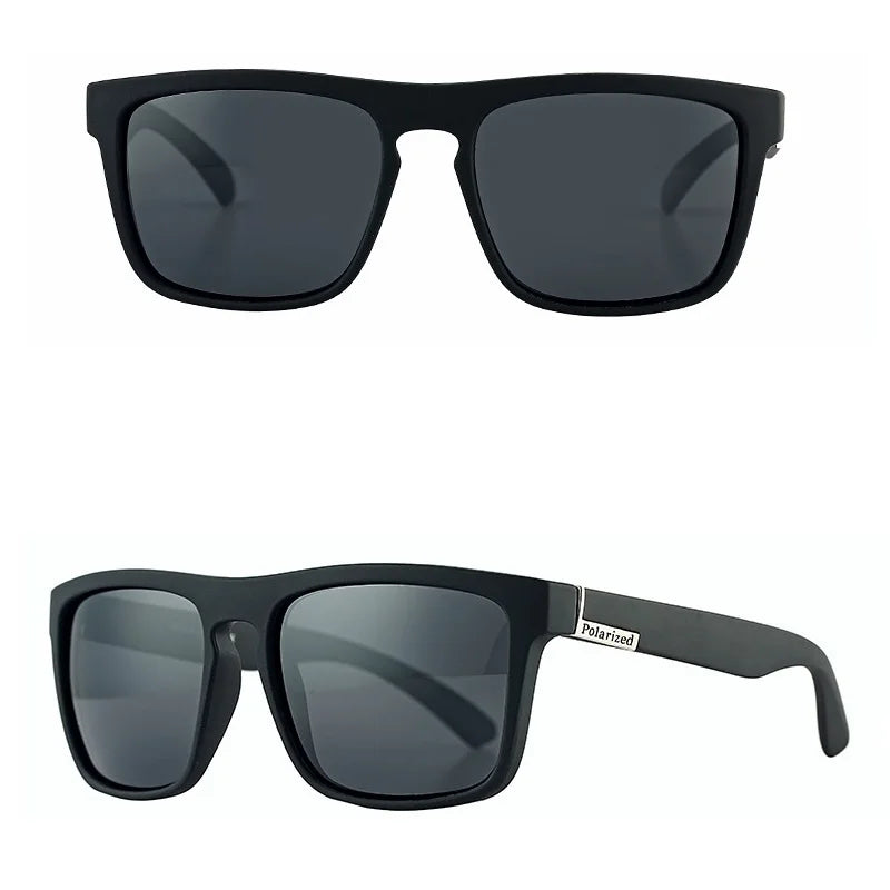 Fashion Square Polarized Sunglasses for Men- Vintage Designer UV400 Shades