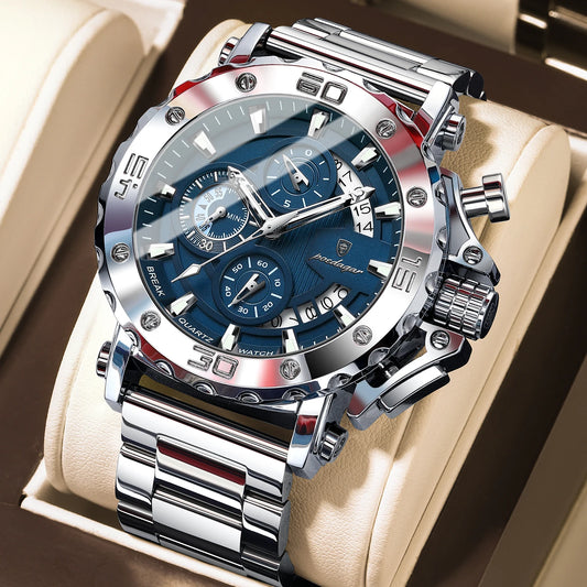 POEDAGAR 892 Men's Stainless Steel Quartz Watch