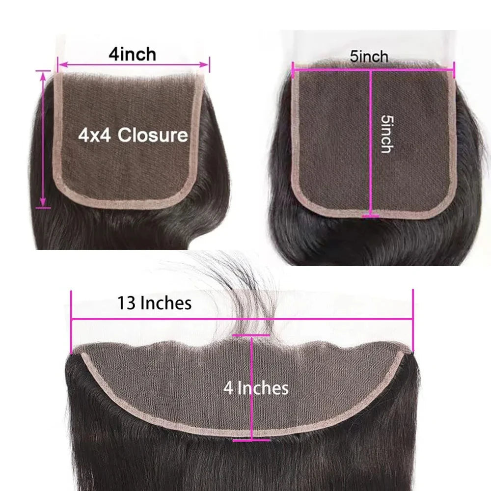 4x4 & 13x4 Transparent Lace Front Wig 100% Remy Human Hair Straight Body Wave Deep Wave Water Wave Kinky Curly