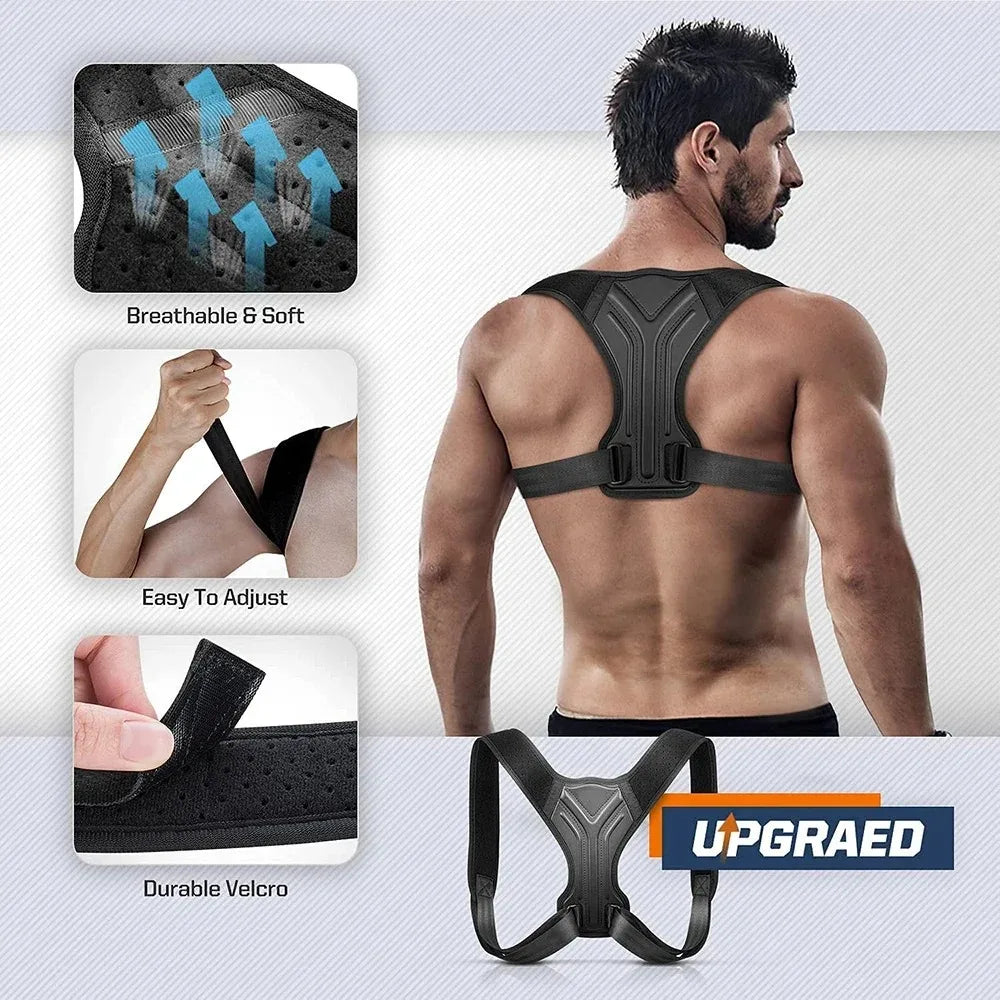 Adjustable Posture Corrector Belt Back & Shoulder Support Brace for Men & Women