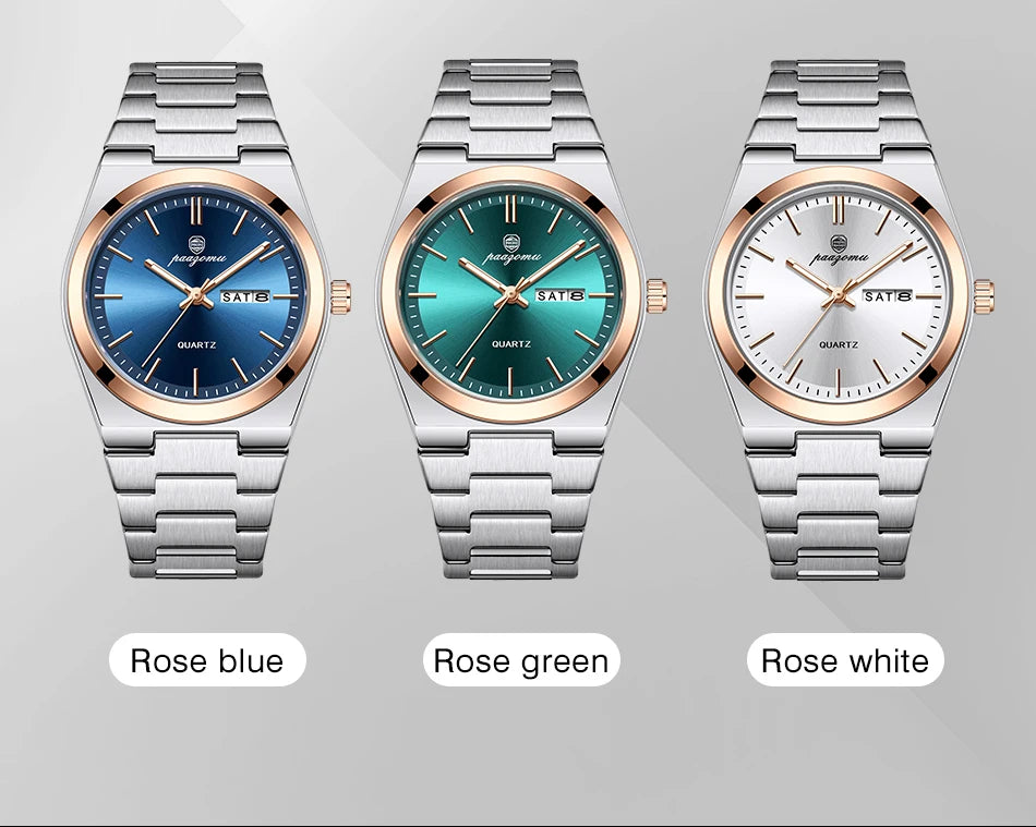 PAAZOMU Luxury Quartz Men's Watch Sport Waterproof Wristwatch
