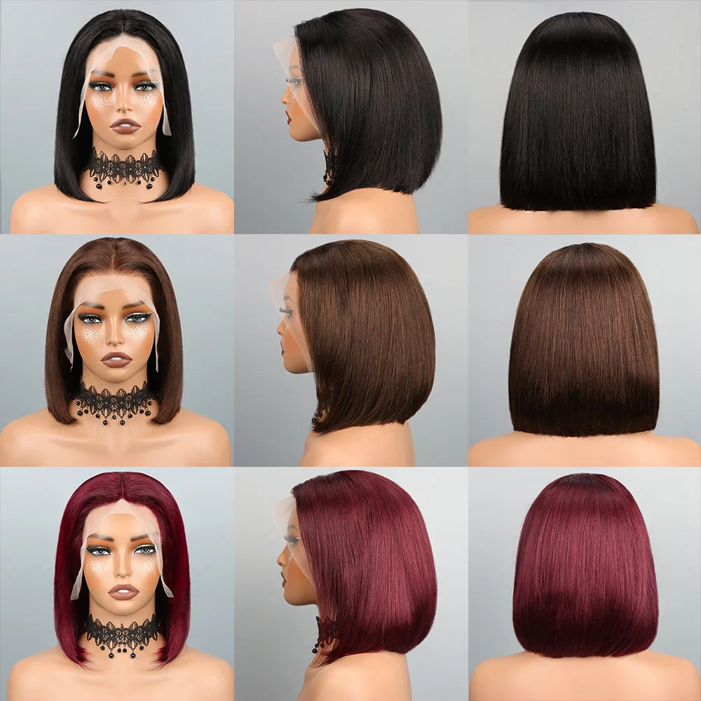 Premium HD Lace Front Bob Wig - Glueless Human Hair