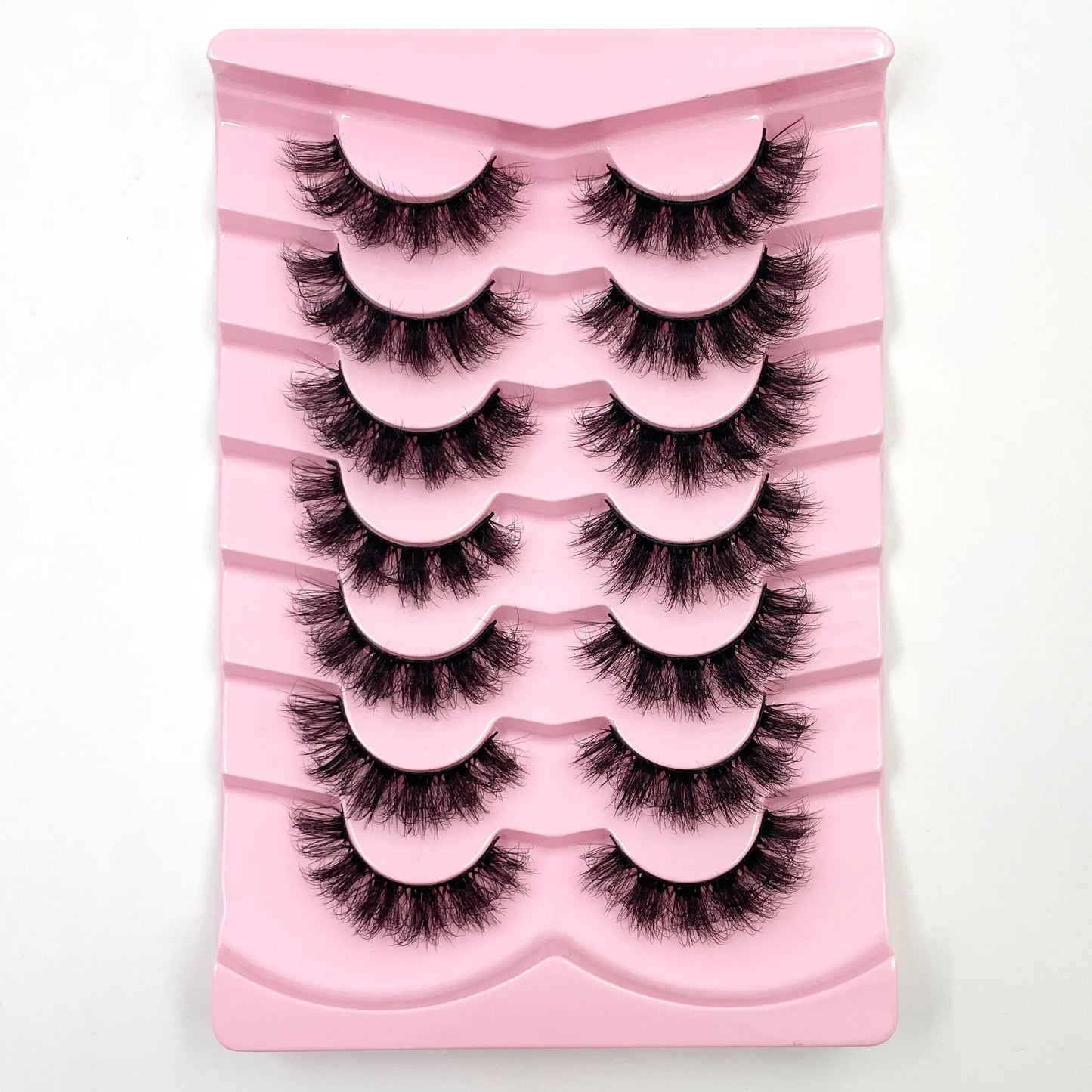 7 Pairs 3D Mink Full False Eyelashes Thick Dramatic Faux Lashes Wholesale Full Set