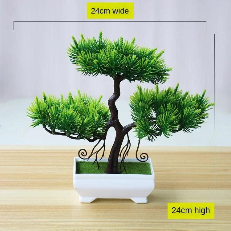 Artificial potted Bonsai Tree- Faux Green Plant for Hime, Garden & Patty Decor