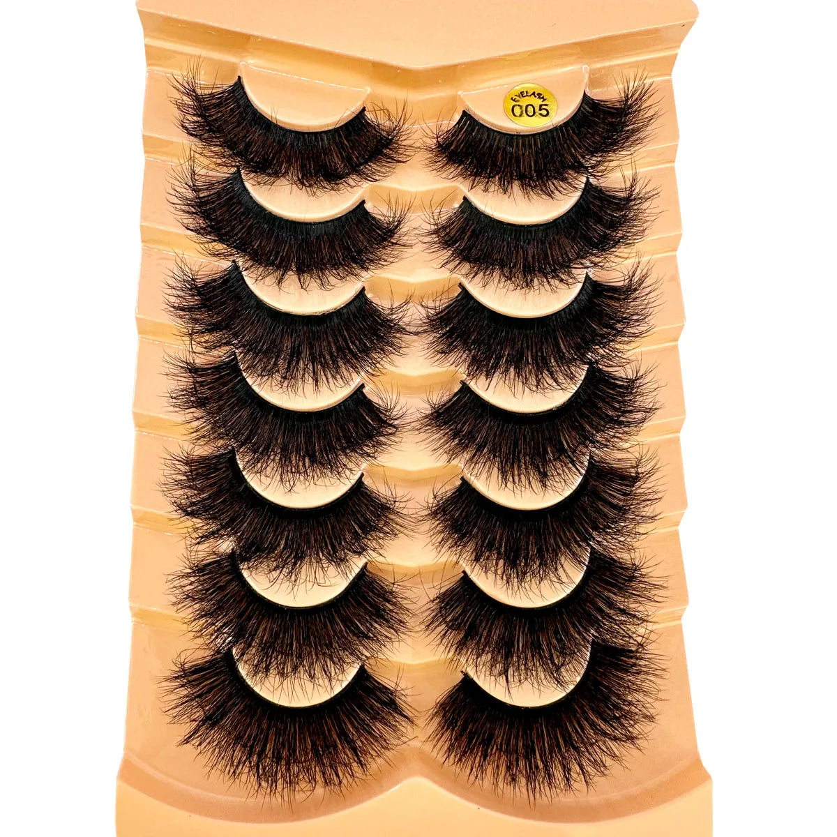 7 Pairs 3D Mink Full False Eyelashes Thick Dramatic Faux Lashes Wholesale Full Set