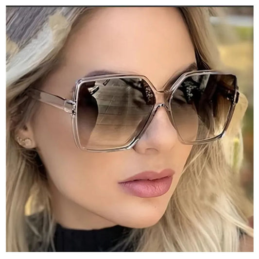 Oversized Gradient Sunglasses for Women- Big Frame UV400 Sunglasses