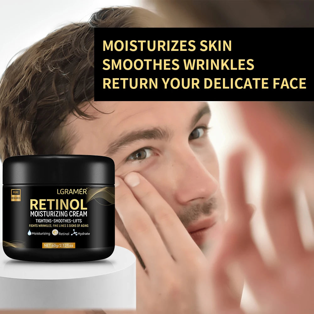 Men's Retinol Face Moisturizer- Anti- Aging & Hydrating Retinol Cream.