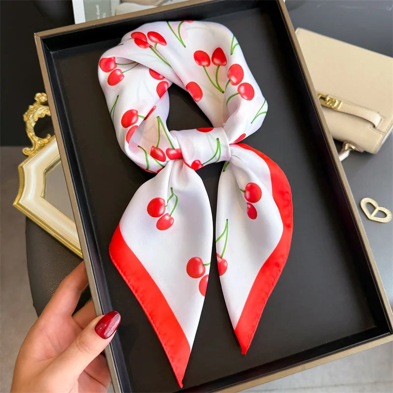 Bohemian Luxury Silk Square Scarf for Women Designer Print Shawl & Versatile Wrap