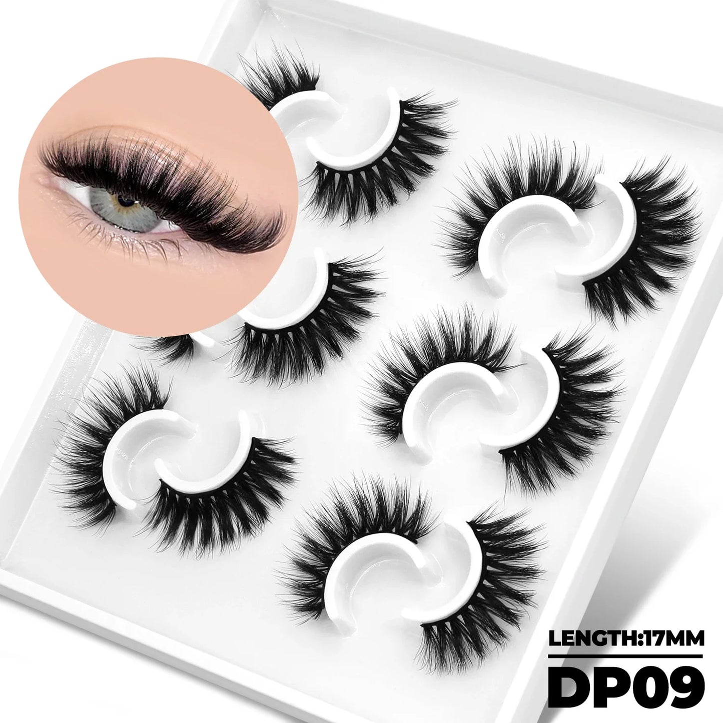 Velrinay 3D Mark Lashes soft Natural False Eyelashes Faux Mink Eyelash Extension
