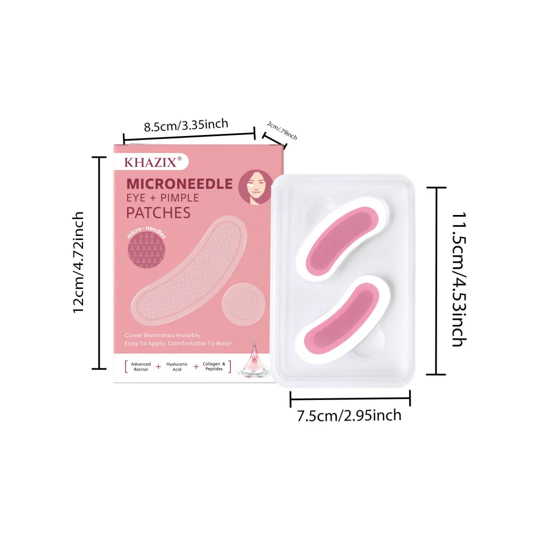Retinol Microneedle Eye Patches with Hyaluronic Acid - Aging Under Eye Treatment