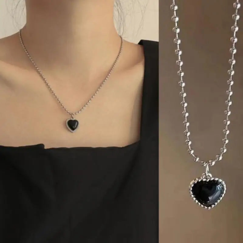 Crystal Zircon Water Drop Pendant Necklace - Invisible Chain Choker for Women