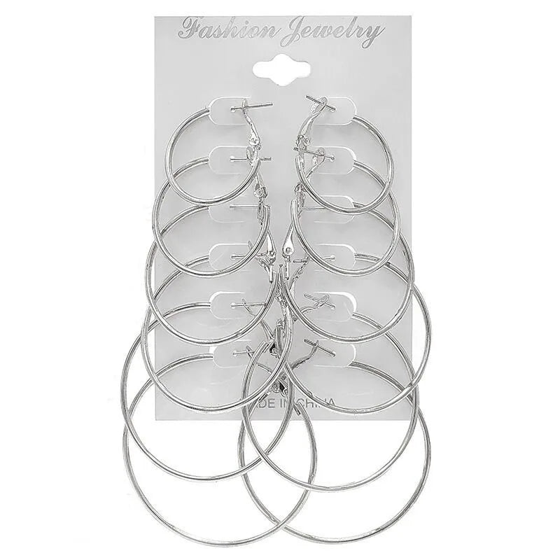 Gold hoop Earrings Set for Women (12pcs)