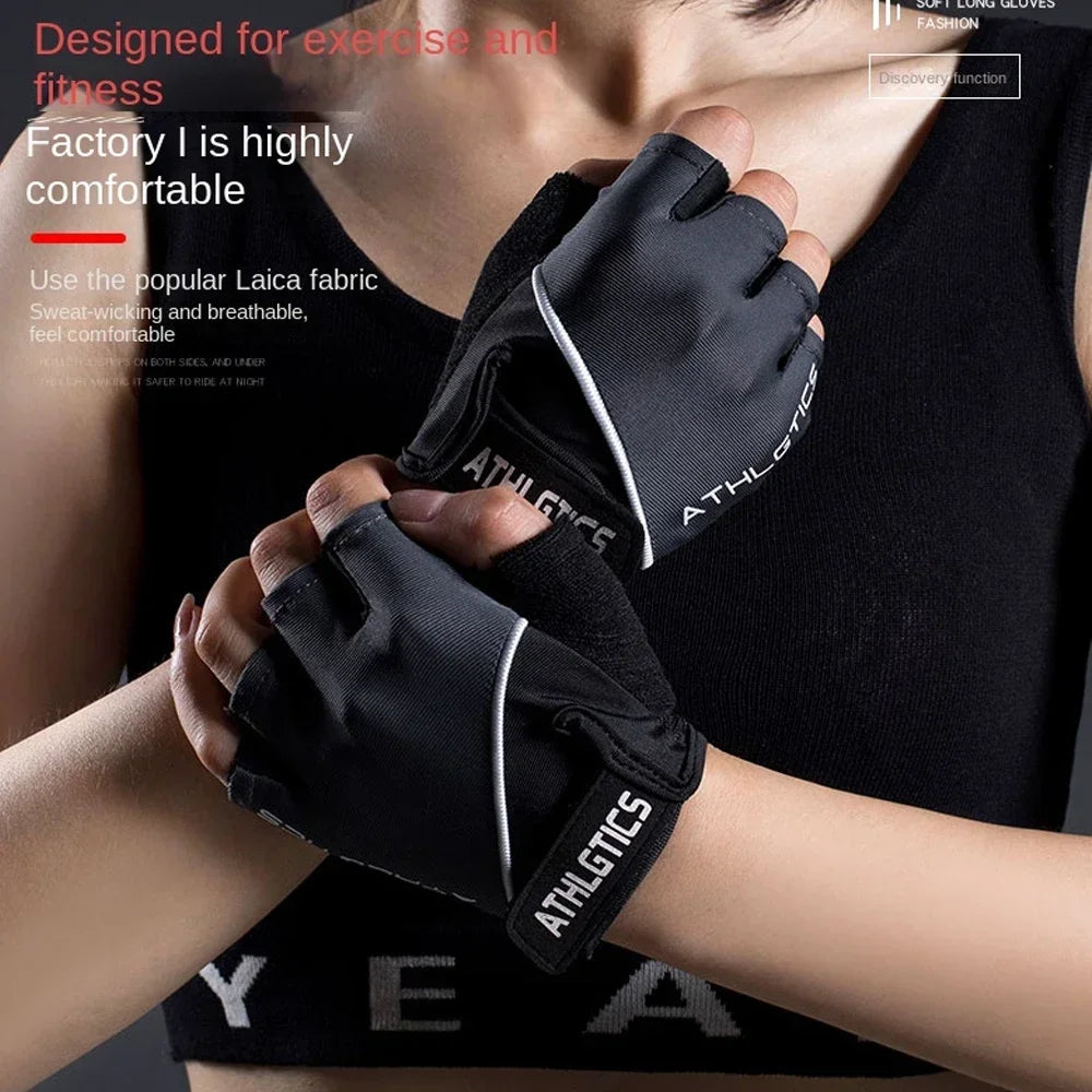 Breathable Cycling & Gym Gloves Fingerless Workout Gloves for Men & Women