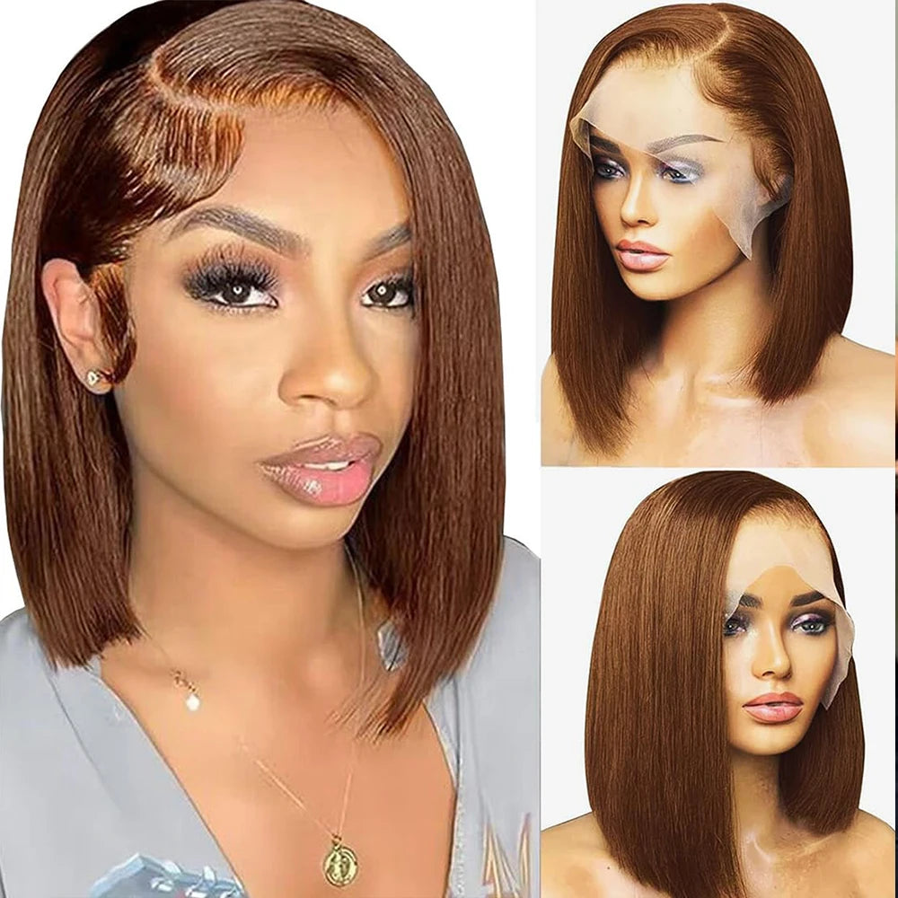 Premium HD Lace Front Bob Wig - Glueless Human Hair