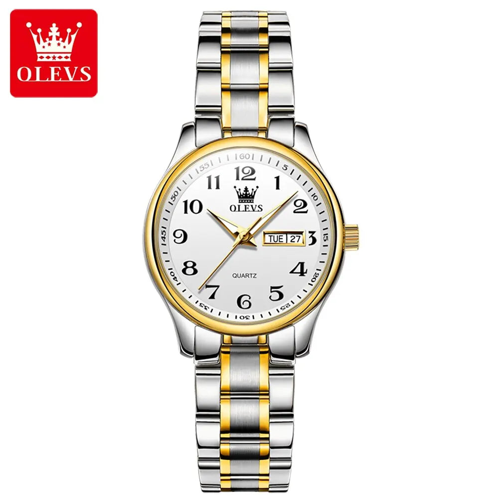 OLEVS Women's Luxury Watch- Elegant Stainless-Steel Timepieces