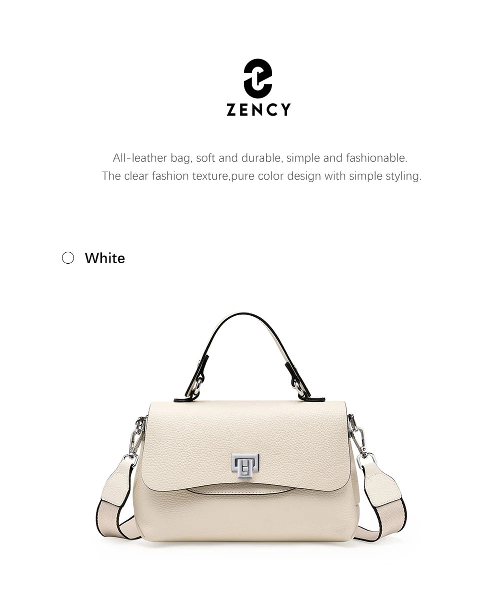 Women's Genuine Leather Top - Handle Envelop Bag - Luxury Crossbody Handbag