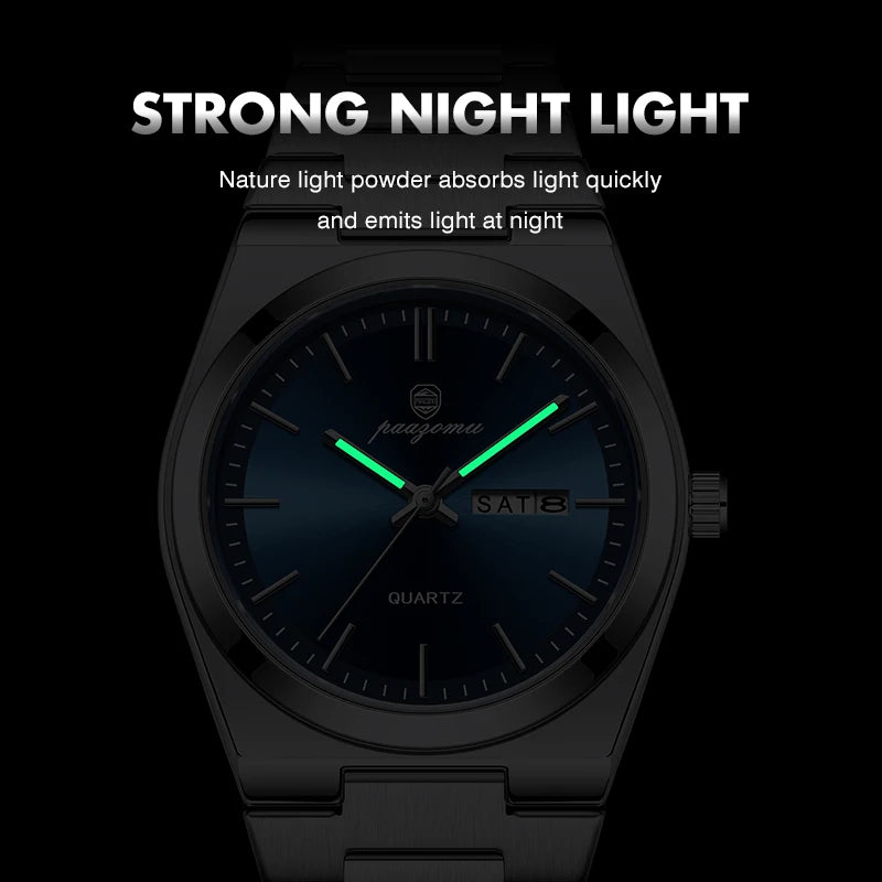 PAAZOMU Luxury Quartz Men's Watch Sport Waterproof Wristwatch