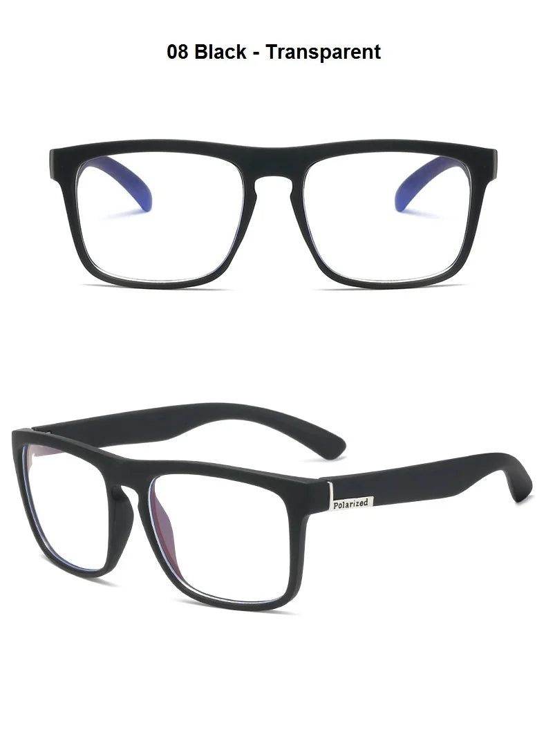 Fashion Square Polarized Sunglasses for Men- Vintage Designer UV400 Shades
