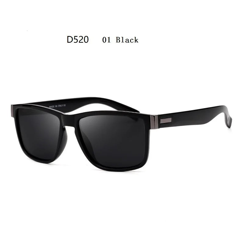 Fashion Square Polarized Sunglasses for Men- Vintage Designer UV400 Shades