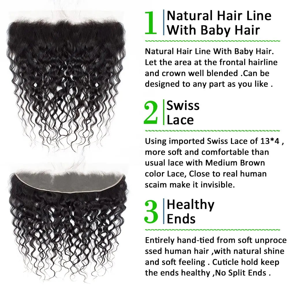 4x4 & 13x4 Transparent Lace Front Wig 100% Remy Human Hair Straight Body Wave Deep Wave Water Wave Kinky Curly