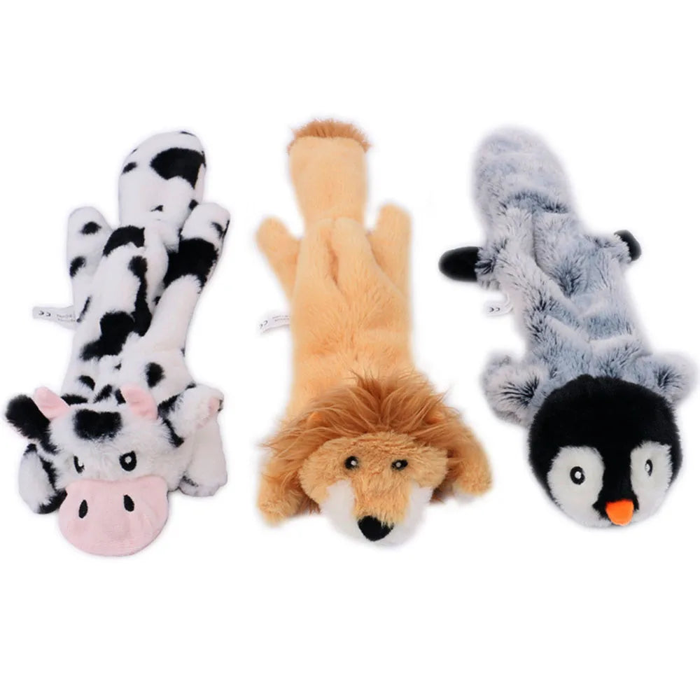 Funny Simulated Animal Plush Squeaky Dog Toy – Stuffingless Chew Toy for Dogs