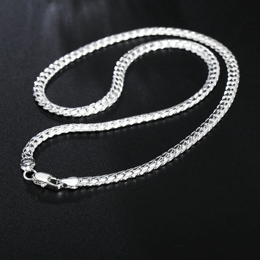 925 Sterling Silver Luxury 6mm Chain Necklace 20-60 Women & Men